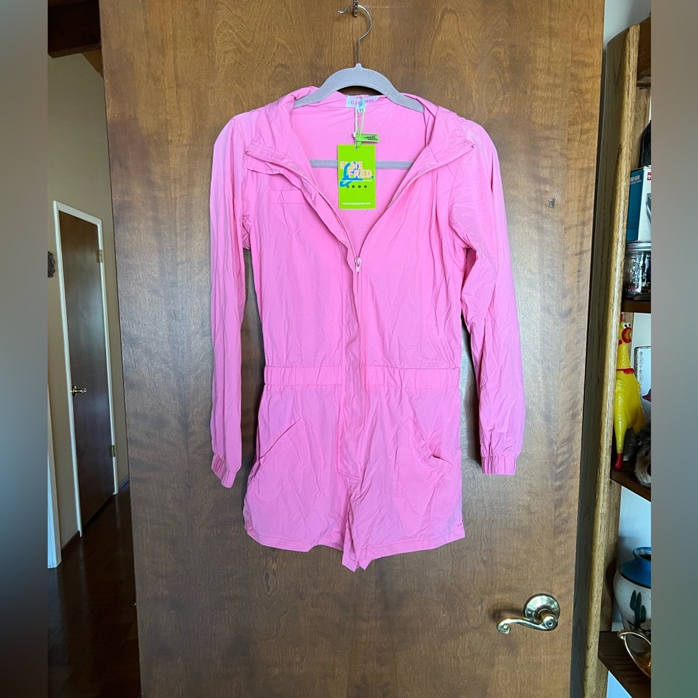 Pink Hooded Romper Elsie & Fred